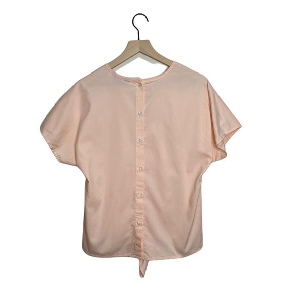 J. Crew Women’s Peach Button & Tie Top Sz S - Picture 6 of 9